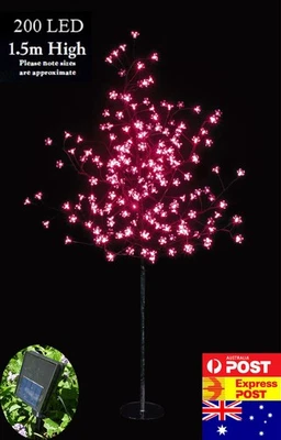Árbol de Navidad Exterior Solar Flor de Cerezo Rosa 1.5m 200LED Foto 1 de 4