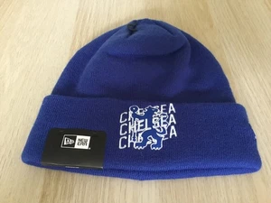 Chelsea FC New Era Blue & White Knit Beanie Hat - Picture 1 of 2