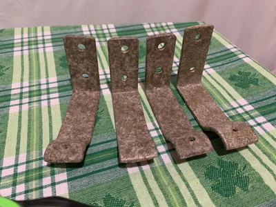 ❤️Suportes de cortina de ferro forjado 2 pares medição de projeção em fotos - Imagem 1 de 4