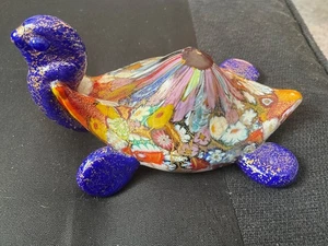 Tortuga Millefiori colorida de cristal de Murano vintage, Venecia, Italia en muy buena condición - Imagen 1 de 9