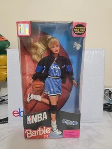 VTG 1998 Mattel NBA Orlando Magic Barbie Authentic NBA Team Uniform #20748 NRFB - Picture 1 of 7
