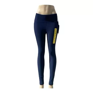 Mondetta Leggings Women Small Blue High Waist Stretch Fabric Side Pockets - Picture 1 of 9