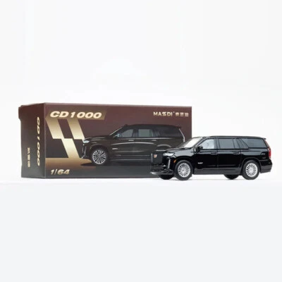 New ZD Masdi 1:64 Black Suburban Full Size SUV Sports Model Diecast Metal Car BN - Image 1 of 4