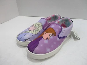 Frozen Shoes Girls 5 Pink Sneakers Low Top Closed Toe Flat Disney Slip On New - Picture 1 of 10