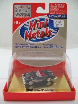 Mini Metals HO Modelo 30139: 1958 Corvette Roadster, negro, sin usar, en caja Foto 1 de 4