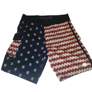 Pantalones cortos patrióticos Ocean Current para hombre talla 32 x 10 americanos - Imagen 1 de 8
