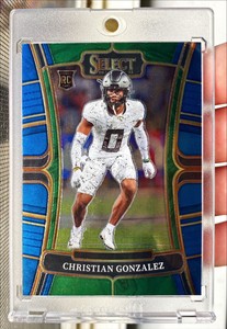 2023 Panini Select Draft Picks Christian Gonzalez Blue Chrome Rookie SSP RARE 15