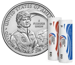 2022-PD Sally Ride American Woman Qtr 2-Roll Set Direct from U.S. Mint - Picture 1 of 2