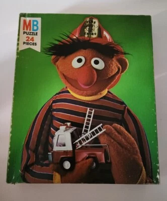 Ernie from Sesame Street Vintage Puzzle Unopened 1978 Fireman Chief - Image 1 of 4