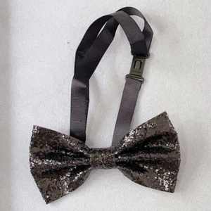 1pc Sequin Pre-tied Shiny Bow Tie Adjustable Bowties Banquet Cocktail Wedding - Picture 1 of 21