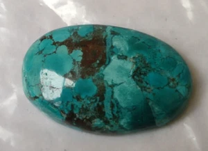 Natural TURQUIOSE 24.45 Ct. Oval Cabochon Untreated Blue Loose Gemstone Gifts - Picture 1 of 4