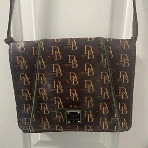 Bolso pequeño mensajero Grace Dooney & Bourke Brown 1975 Signature - Imagen 1 de 8