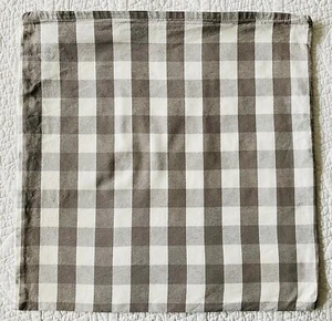 IKEA Smanate Grey White Check Reversible 20" x 20" Pillow Cover ~ EUC Farmhouse - Picture 1 of 4