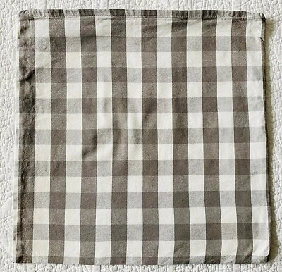 IKEA Smanate Grey White Check Reversible 20" x 20" Pillow Cover ~ EUC Farmhouse - Image 1 of 4