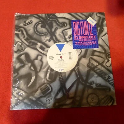 Inner City - Big Fun 1988-12’ Single Record  Hype Sticker - Image 1 of 4
