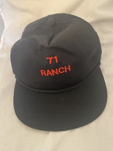 Vintage 71 Ranch YOUNGAN YA Plain Black Rope  Adjustable Snapback Hat - Picture 1 of 8