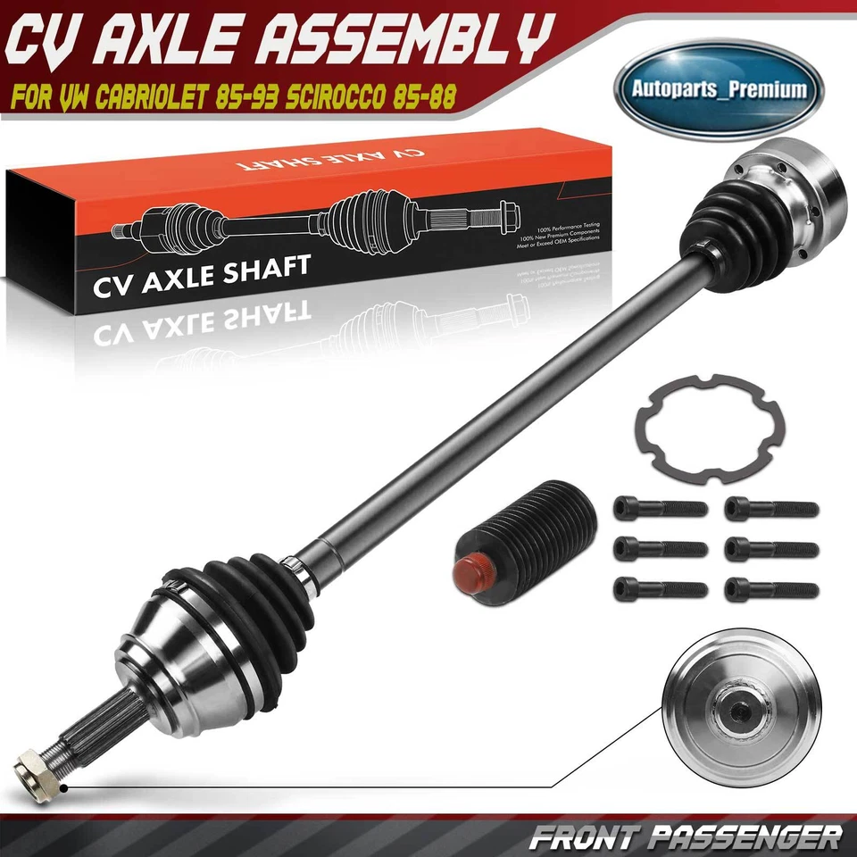 Conjunto de eje CV pasajero delantero derecho para Volkswagen Cabriolet 1985-1993 Scirocco Foto 1 de 4