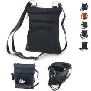 Casaba Damen-Kuriertasche aus echtem Leder Umhängetasche Schultertasche Organizer - Bild 1 von 32