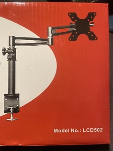 MONOPRICE 5402 LCD Desk Mount Monitor Arm, Black - Box Open, Components Sealed - Picture 1 of 7