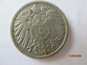 DEUTSCHES REICH 5 PFENNIG DATIERT 1892 G MÜNZE (KARLSRUHE) AVF - Bild 1 von 3