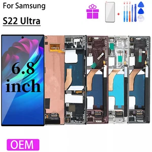 OEM OLED For Samsung Galaxy S22 Ultra S908B/E/U/U1 Display LCD Screen Assembly - Picture 1 of 41