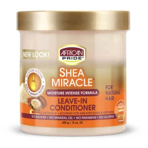African Pride Shea Butter Moisture Intense Miracle Leave in Conditioner 425g - Picture 1 of 8