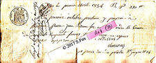 Billet a Ordre bon au porteur manuscrit timbre royal sec& humide 18x4 lot 27