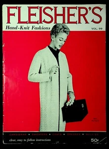 Vintage 1956 Fleisher's Hand-Knit Fashions Knitting 1950's Fashion Photos Models - Picture 1 of 5