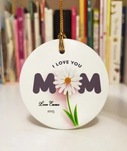 Regalo Ornamento Ceramica Mamma Personalizzato - Nome e Anno Personalizzati - Festa della Mamma 2025 - Foto 1 di 3