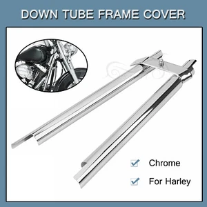 Cubierta de tubo de plumón cromado para Harley Heritage Softail Springer FLSTS Fat Boy FLSTF - Imagen 1 de 12