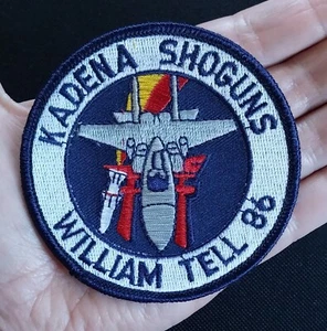 VINTAGE 1986 TFW KADENA SHOGUNS WILLIAM TELL 86 USAF MILITARY PATCH - Picture 1 of 6