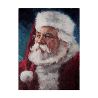 14x19-Inch Elderly Santa Portrait Print by Meadowpaint Holiday Wall Art - Image 1 of 3