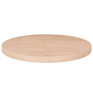 Solid Wood Oak Round Table Top Untreated Table Top Multi Colours/Sizes vidaXL - Picture 1 of 132