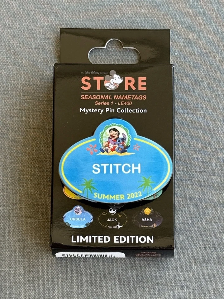 Disney Company Store Employee Center DEC WDCS Seasonal Nametags Lilo Stitch Pin - Image 1 of 1
