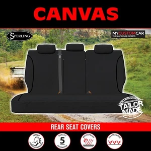 Volkswagen Golf MK7.5 Wagon 2017-2021 Canvas Black Custom REAR Seat Covers - Picture 1 of 12