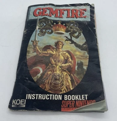GEMFIRE Super Nintendo SNES Poster Map & Manual  Authentic - Image 1 of 4