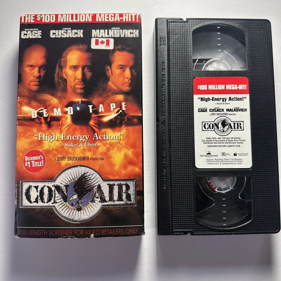 Con Air (VHS 1997) Full Length Screener Promotional Copy Demo Tape RARE HTF OOP  - Image 1 of 4