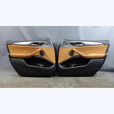 Пара передних внутренних дверных панелей 2018-2023 BMW G01 X3 G02 X4 цвет Cognac Brown от оригинального производителя - Изображение 1 из 4