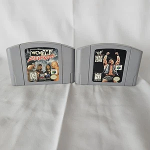 WCW vs NWO Revenge und World Tour N64 Patronen getestet und sauber HEUTE VERSAND - Bild 1 von 2