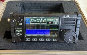 XIEGU x6100 10 WATT HF AND 6M HAM PORTABLE TRANSCEIVER AMATEUR RADIO w/CASE ++++ - Zdjęcie 1 z 6