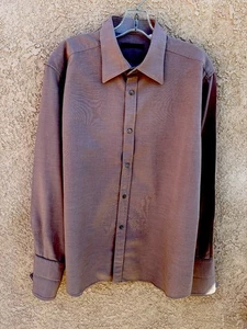 Gucci Tom Ford Era Button Down Shirt LS Sz 43/17 XL Tan Solid Cotton Made Italy - Picture 1 of 18