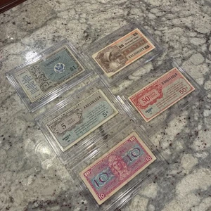 United States Military Payment Certificates Lot Of 5 - Picture 1 of 8