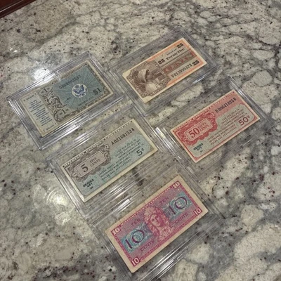 United States Military Payment Certificates Lot Of 5 - Image 1 of 4