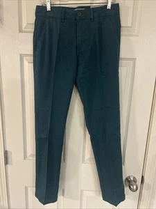 Hudson Neu mit Etikett Baumwollmischung schmale gerade Chinohose/Freizeithose Größe 30 US in grün - Bild 1 von 5