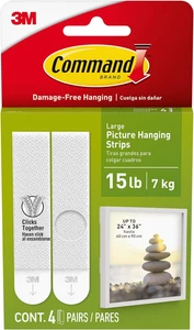 Command Large Picture Hanging Strips, Damage-Free Hanging Picture Hangers, No To - Picture 1 of 11