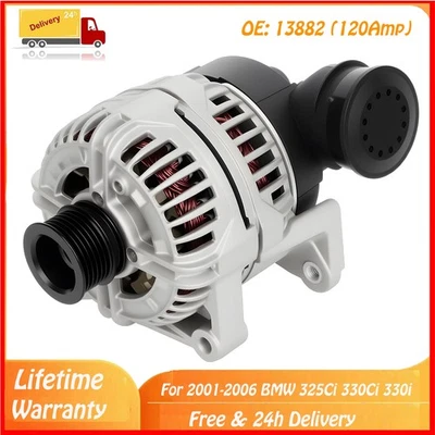13882 Alternator for BMW 325i 330Ci 325Xi Z3 325Ci 525i 323i 330i 530i 2001-2006 Foto 1 de 4