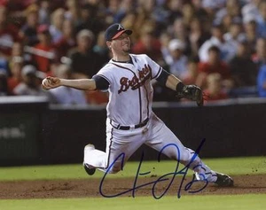 CHRIS JOHNSON ATLANTA BRAVES SIGNED 3RD BASE 8X10 PHOTO W/COA - Picture 1 of 1