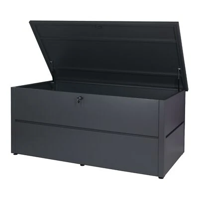 B-Ware Gartentruhe MCW-J56 Aufbewahrungsbox Wasserdicht Edelstahl 692l anthrazit - Bild 1 von 4