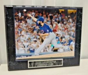 Jake Arrieta-Chicago Cubs-10 1/2 x 13 Black Marble Plaque With 8x10 Photo - Picture 1 of 2