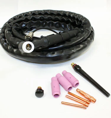 WP-17 TIG Welding Torch Cable Set 150A 4M 2 pin connection Valve Head Air-Cool
